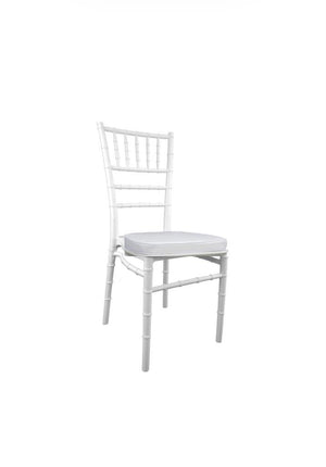 Sedia Chiavarina bianca con cuscino