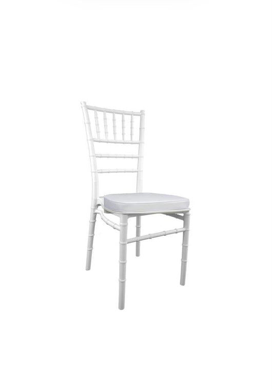 Sedia Chiavarina bianca con cuscino