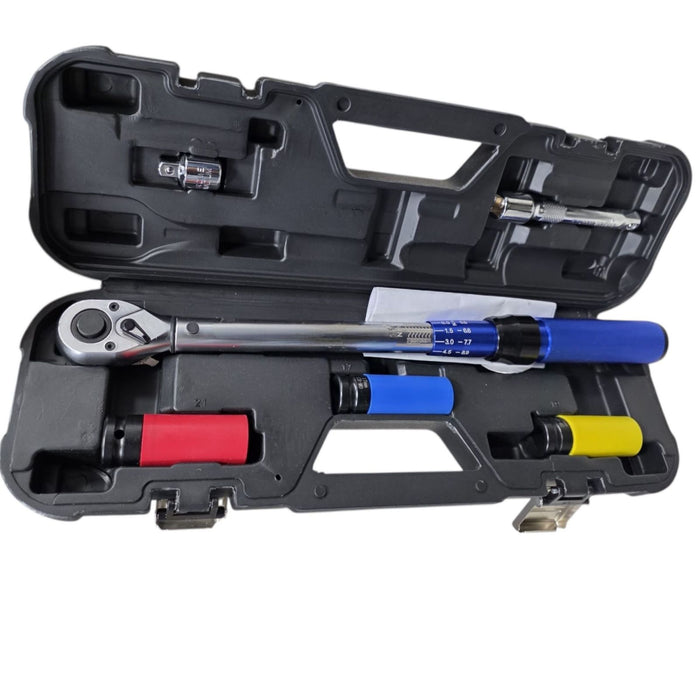 Chiave Dinamometrica 1/2'' 20-230Nm 3 Bussole Prolunga Adattatore 1/2" a 3/8"