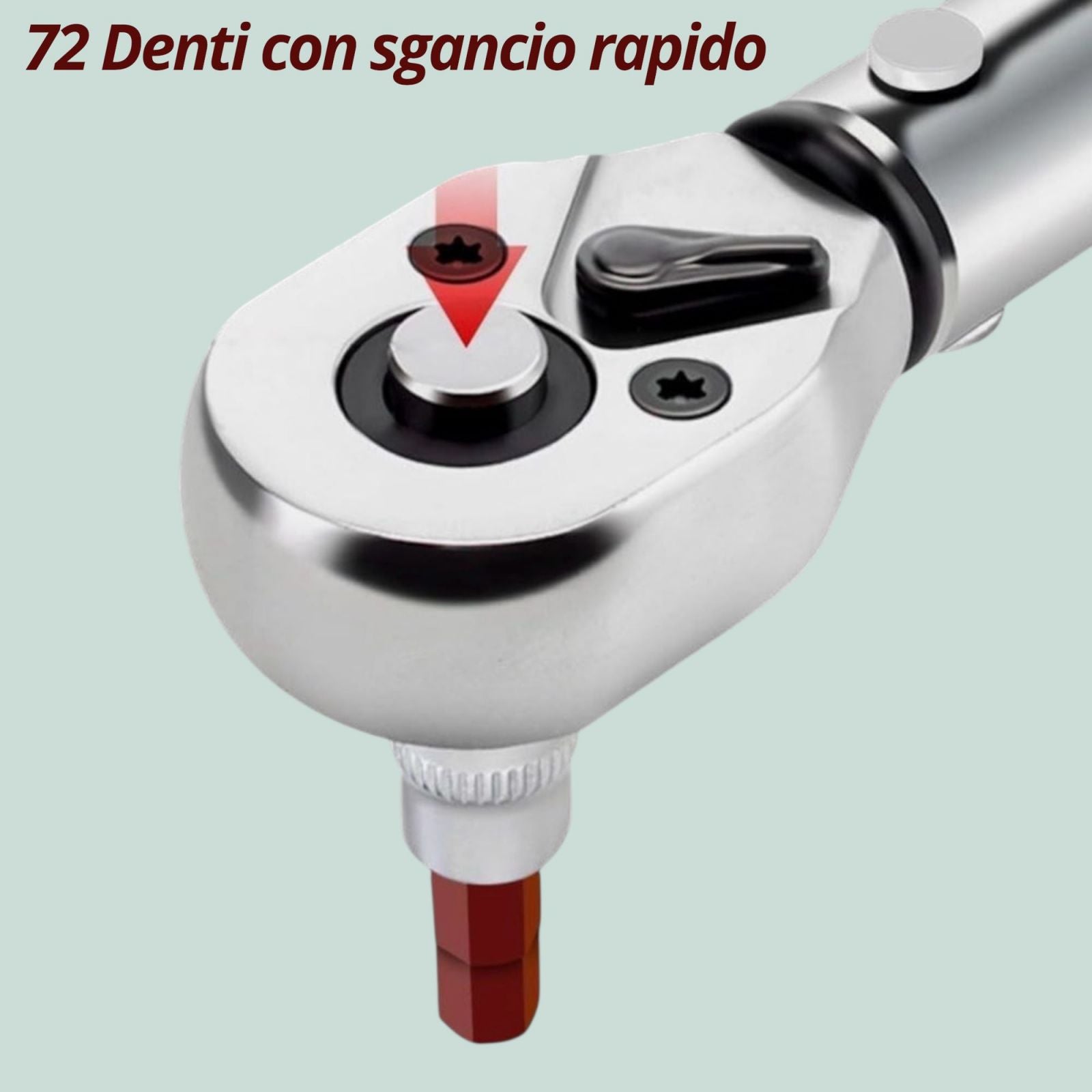 Chiave Dinamometrica 1/4" 5-25Nm Set 33pz Torx Esagonali Auto Moto + Custodia