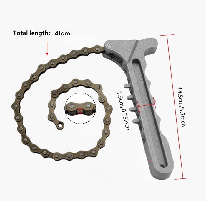 Chiave a Catena 410 mm Per Serraggio e Smontaggio Filtro Olio 73346