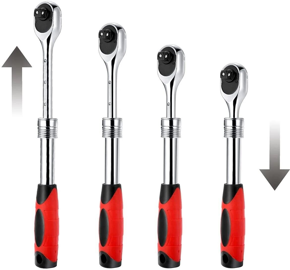 Chiave a cricchetto 1/2" telescopico reversibile manico allungabile Art. 07373