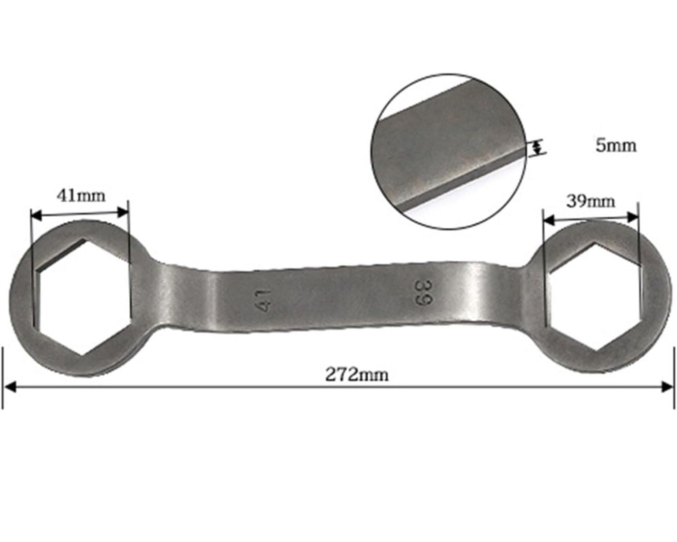 Chiave smontaggio puleggia a Y da 39-41mm Chiave per Dado Esagonale ART.305100