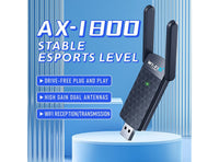 Chiavetta USB WIFI 6 AX1800 Adattatore USB 3.0 Bluetooth 1800Mbps 5Ghz/2,4Ghz Windows 10 e 11