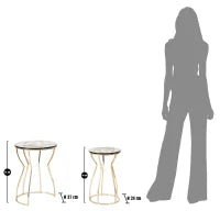 Tavolinetti Abstract Top -B- Coppia cm Ø 37X51-25X46