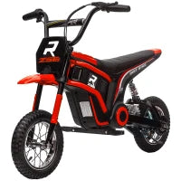 Moto Elettrica per Bambini con Acceleratore Manuale, 2 Velocità 8-16km/h, Età 8-12 Anni, Rosso