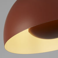 Ciondolo Mars 1LT, metallo arancione bruciato e interno crema