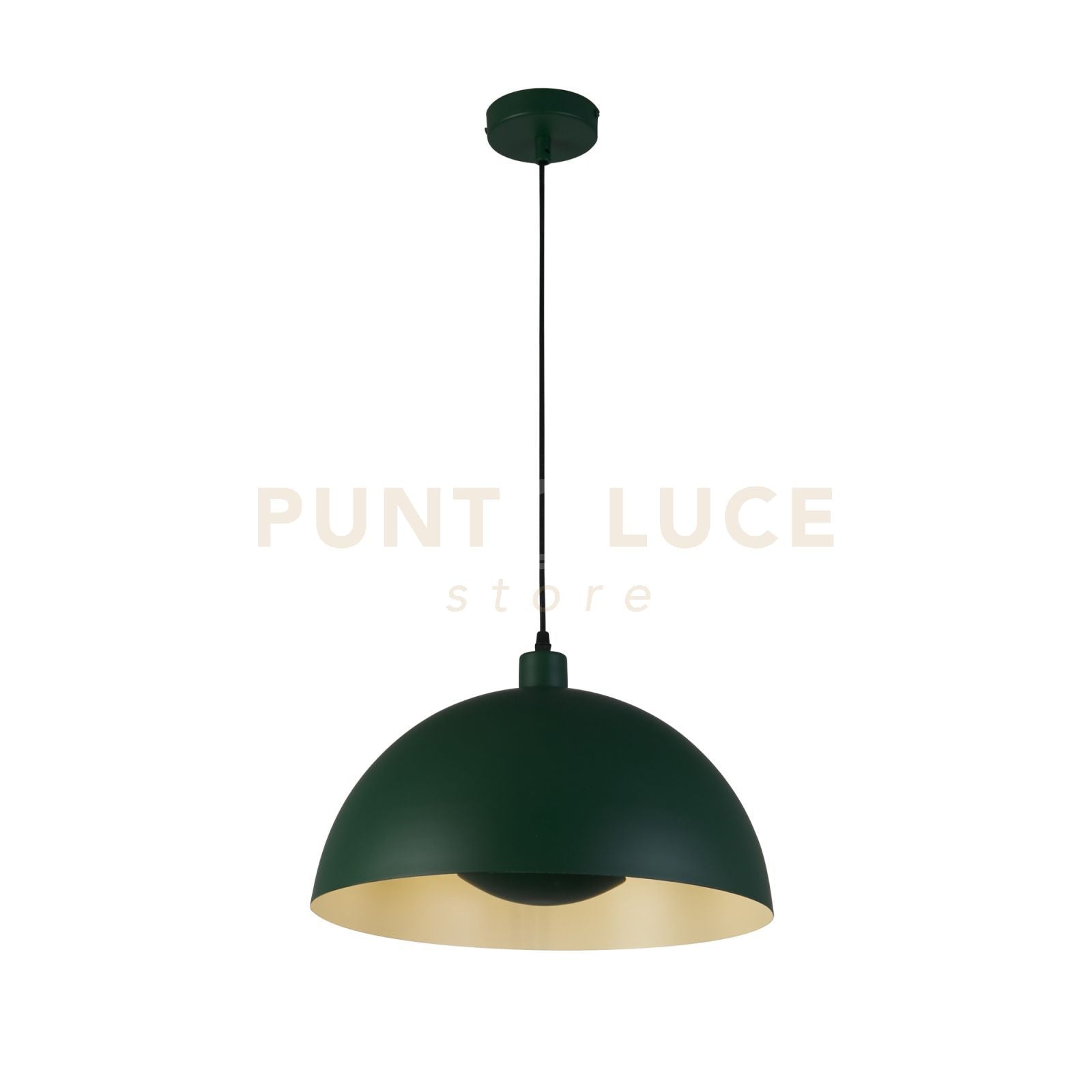 Ciondolo Mars 1LT, metallo verde opaco e interno crema