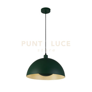 Ciondolo Mars 1LT, metallo verde opaco e interno crema