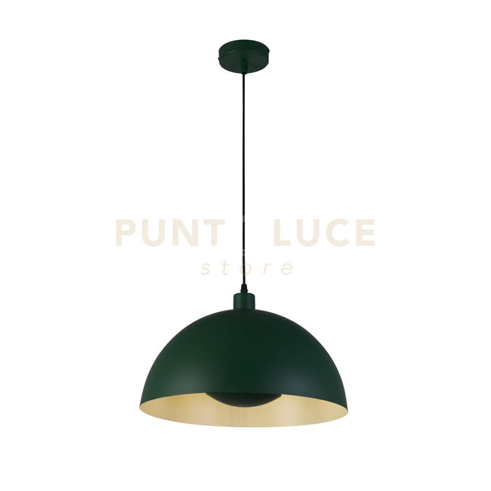 Ciondolo Mars 1LT, metallo verde opaco e interno crema