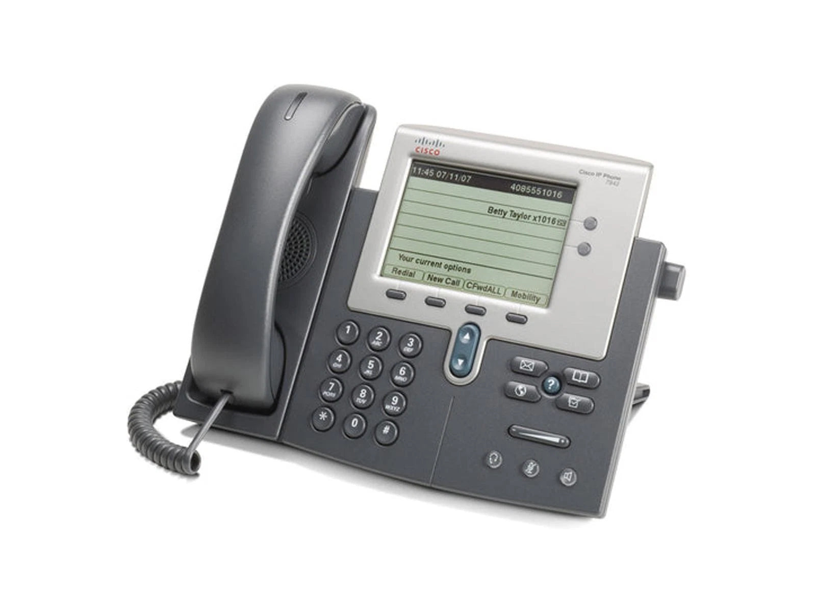 Cisco 7942 Telefono Voip IP per Aziende Ufficio Vivavoce Cornetta Display - Prodotto Usato privo di cavi e alimentatore