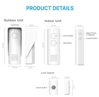 Citofono Campanello Senza Fili Wireless RF Interofono Parla Ascolto a Batterie RL-0518L