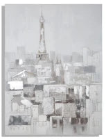 Dipinto Su Tela Paris Roofs Cm 90X3X120