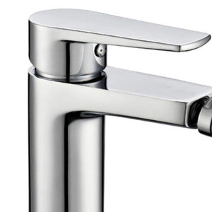 Miscelatore rubinetto asia per bidet in ottone colore cromato con piletta *** confezione 1