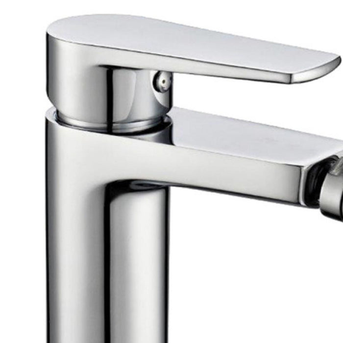 Miscelatore rubinetto asia per bidet in ottone colore cromato con piletta *** confezione 1
