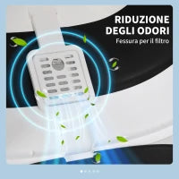 Lettiera per Gatti Chiusa con Coperchio, Paletta e Deodorante, Design Pieghevole, 52x41x38 cm, Bianca e Nera