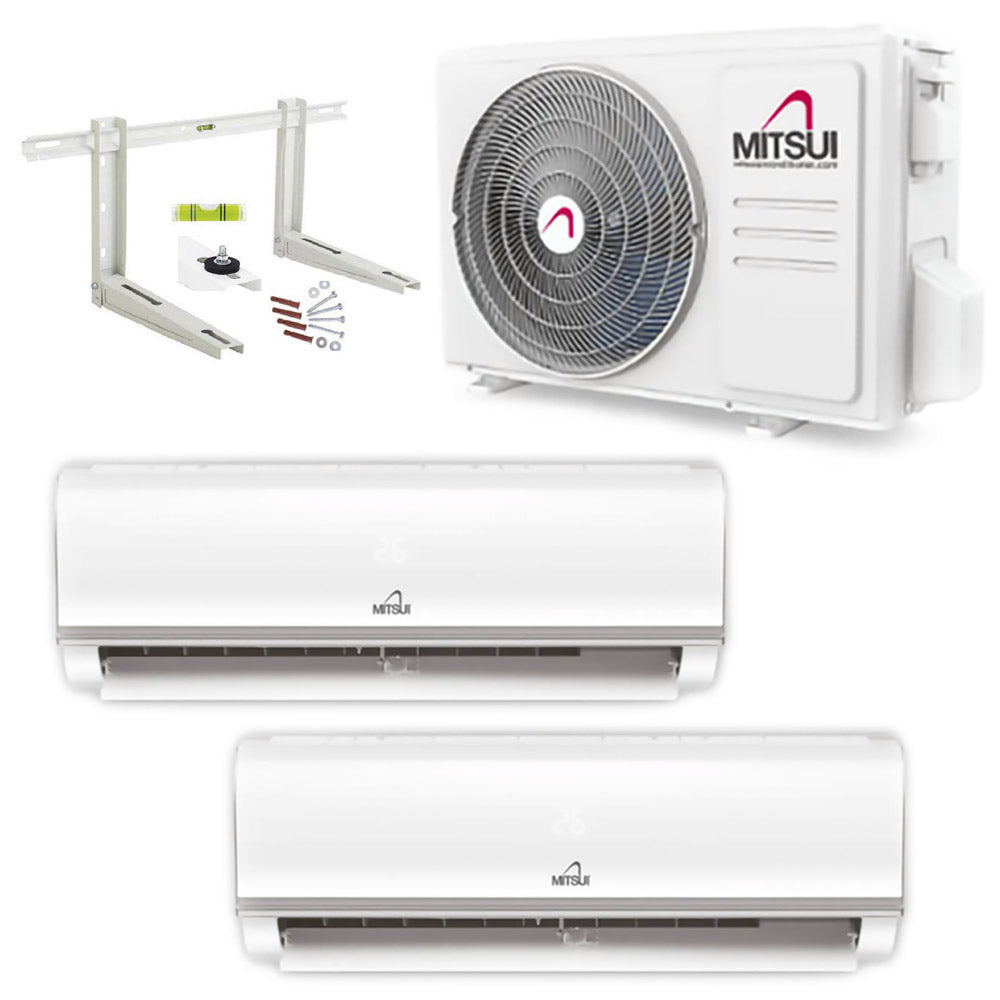 Climatizzatore condizionatore inverter 9000 + 9000 BTU dual split wifi A++ R32  Garanzia 10 anni + staffe
