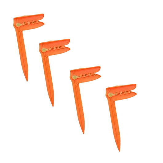 Clip Ferma Telo Mare in Plastica molletta per Fissaggio in Sabbia Antivento 7.5x14.5cm ARANCIONE