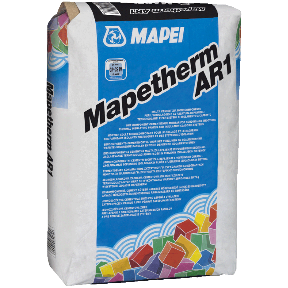 Collante rasante mapetherm ar1 gg pannelli termoisolanti colore bianco 25 kg