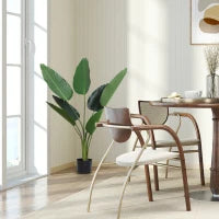 Pianta Artificiale Uccello del Paradiso Alta 120cm con Vaso per Interni ed Esterni