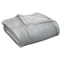 Coperta in Flanella 330 GSM Reversibile per uso Interno ed Esterno, 203x152x0.5 cm, Grigio
