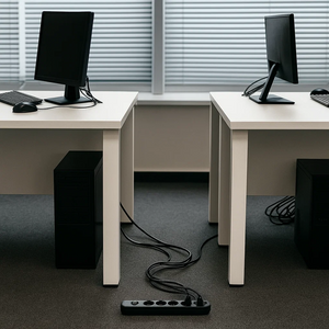 Ecova 30098x multipresa 6 uscite universali con interruttore cavo 1,5m nero 3500w