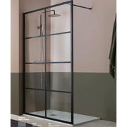 Parete Walk In H200 Anticalcare 8mm Trasparente Con Telaio A Finestra - 99.5 cm