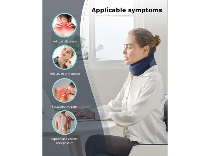 Collare per Dolore al Collo e Sostegno in Schiuma Morbida Mantiene le Vertebre Stabili e Allineate per Alleviare la Pressione della Colonna Vertebrale Cervicale per Donne e Uomini Taglia S