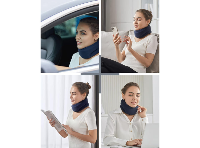 Collare per Dolore al Collo e Sostegno in Schiuma Morbida Mantiene le Vertebre Stabili e Allineate per Alleviare la Pressione della Colonna Vertebrale Cervicale per Donne e Uomini Taglia S