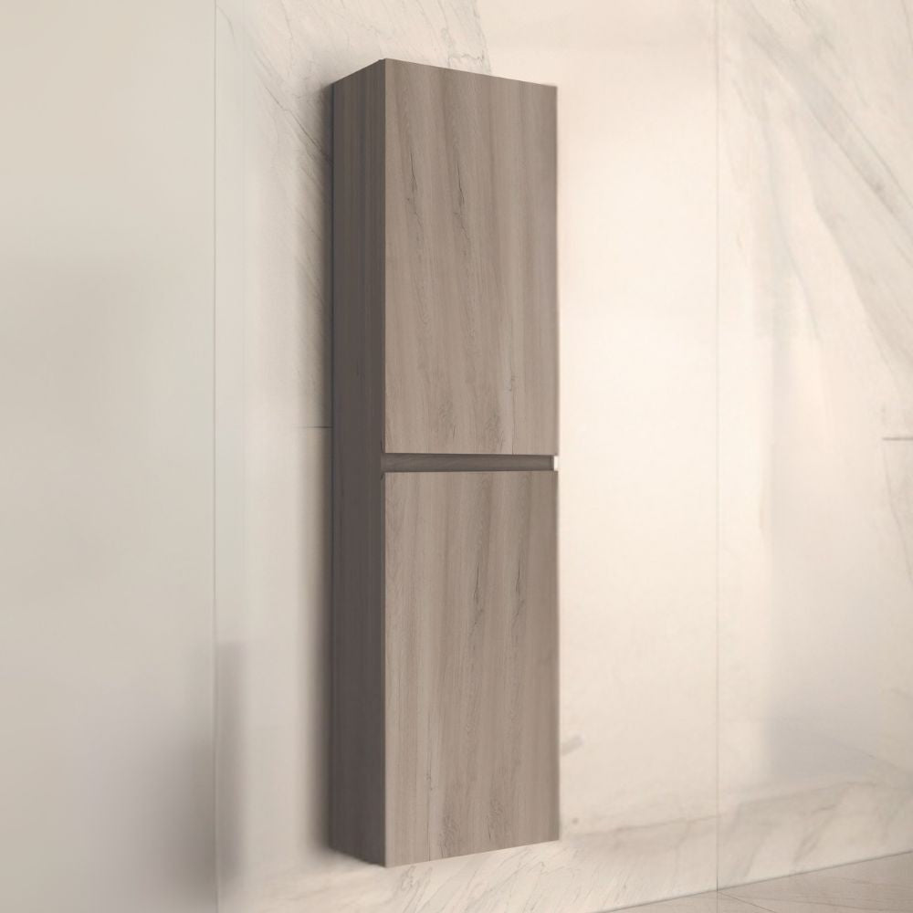 Colonna bagno sospesa Londres con due ante colore rovere grigio