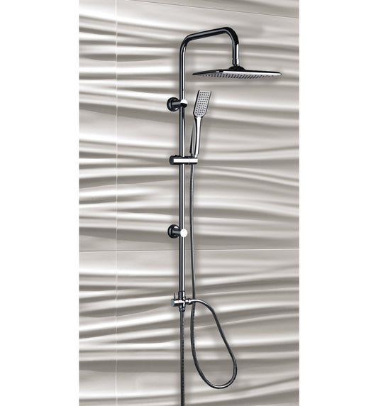Colonna doccia acciaio cromato con soffione e doccetta Sicena Picen