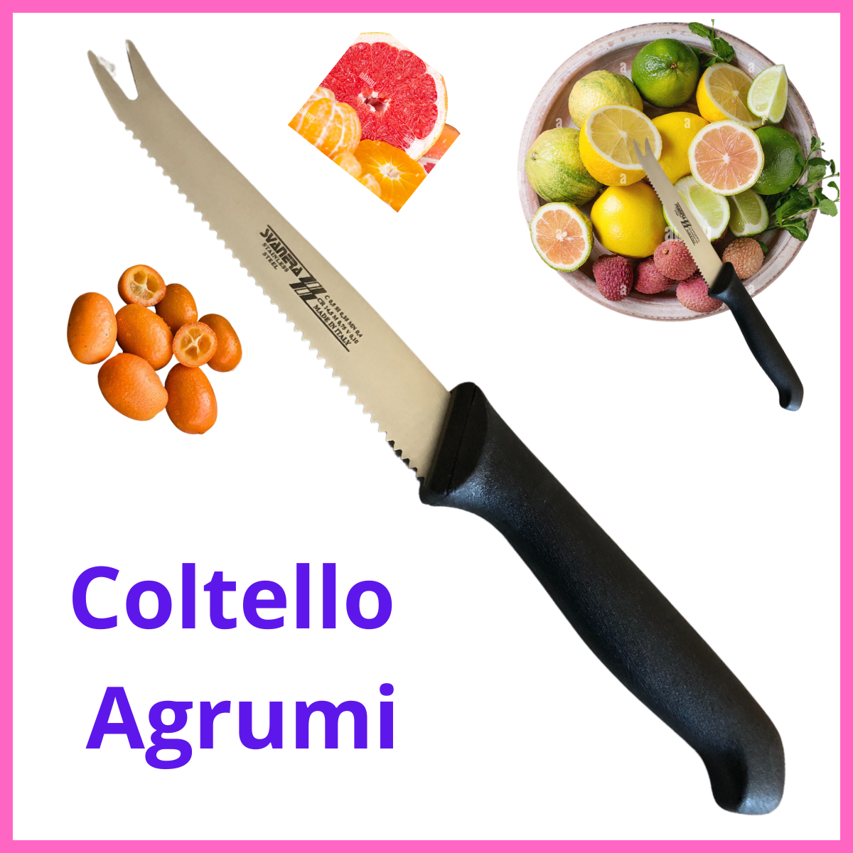 Coltello per agrumi seghettato coltelli da cucina professionale multiuso frutta
