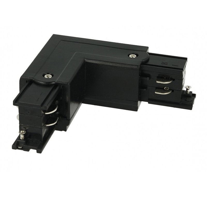 Connettore Giunto Forma L Sinistro Colore Nero Per Barra Sistema Binario Trifase CB40203