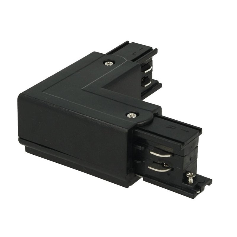 Connettore Giunto Forma L Sinistro Colore Nero Per Barra Sistema Binario Trifase CB40203