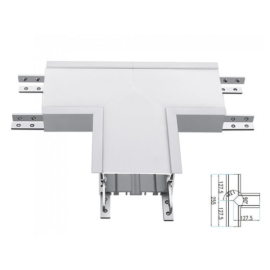 Connettore Giunto Forma T Standard 14W Bianco 4000K Per Lampada Led Lineare Da Incasso FP0381 SKU-391