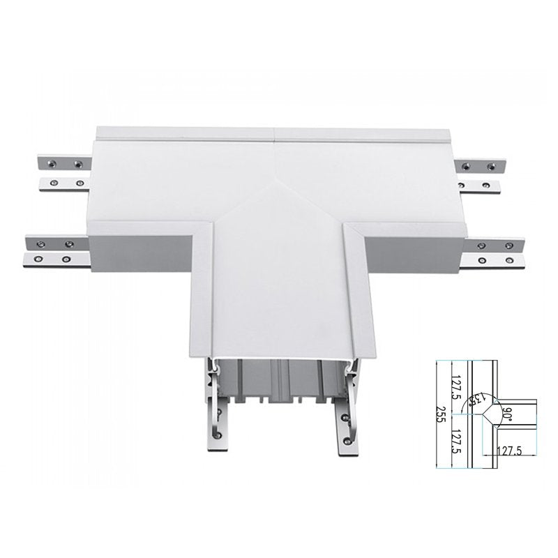 Connettore Giunto Forma T Standard 14W Bianco 4000K Per Lampada Led Lineare Da Incasso FP0381 SKU-391