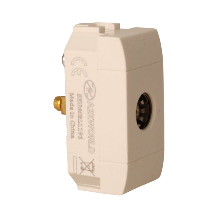 Connettore Presa TV Terminale Femmine MBL Bianco 1M Compatibile Bticino Living Light BLB2251