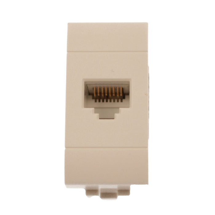Connettore Rete Presa Dati RJ45 CAT6 MBL Bianco 1M Compatibile Bticino Living Light BLB2356