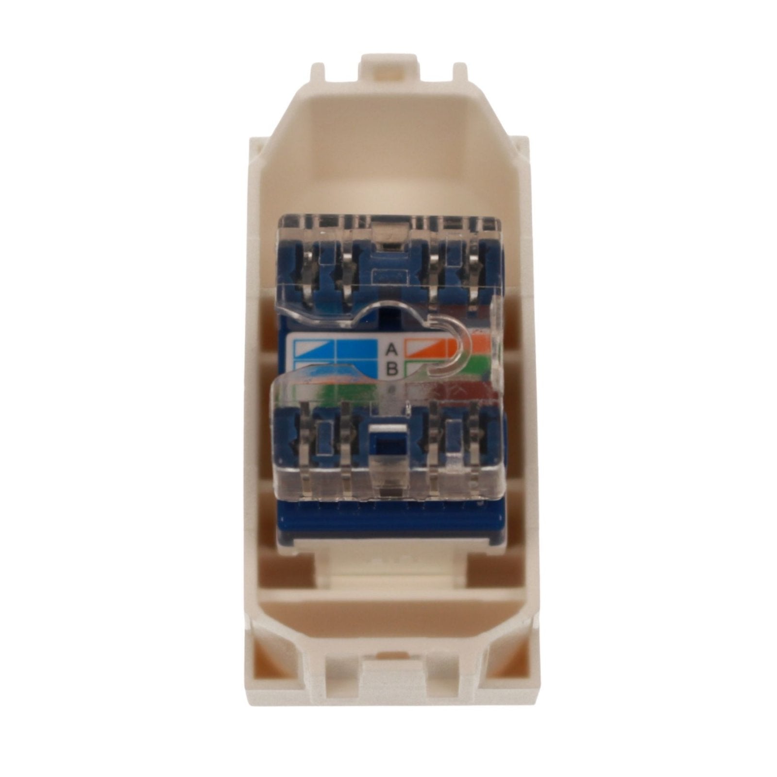 Connettore Rete Presa Dati RJ45 CAT6 MBL Bianco 1M Compatibile Bticino Living Light BLB2356