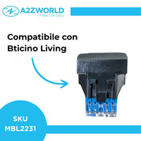 Connettore Rete Presa Dati RJ45 CAT6 MBL Nero 1M Compatibile Bticino Living International BLN2356