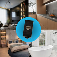 Connettore Rete Presa Dati RJ45 CAT6 MBL Nero 1M Compatibile Bticino Living International BLN2356