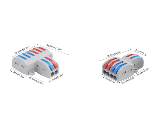 Connettori Elettrici Rapid 10 Pezzi SPL-42 10 Pezzi SPL-62 Morsetti Elettrici con Viti di Montaggio