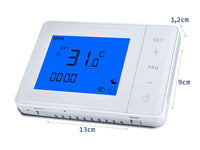 Conotermostato Termostato Con Display LCD Tasti Touch Rettangolare Standard 503 Programma Settimanale Per Caldaia A Gas Alimentato Con 2 Batterie AA