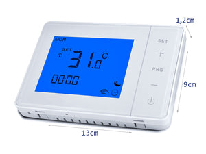 Conotermostato Termostato Con Display LCD Tasti Touch Rettangolare Standard 503 Programma Settimanale Per Caldaia A Gas Alimentato Con 2 Batterie AA