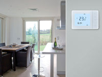 Conotermostato Termostato Con Display LCD Tasti Touch Rettangolare Standard 503 Programma Settimanale Per Caldaia A Gas Alimentato Con 2 Batterie AA