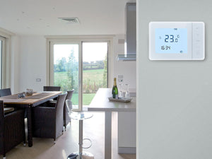 Conotermostato Termostato Con Display LCD Tasti Touch Rettangolare Standard 503 Programma Settimanale Per Caldaia A Gas Alimentato Con 2 Batterie AA