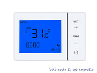Conotermostato Termostato Con Display LCD Tasti Touch Rettangolare Standard 503 Programma Settimanale Per Caldaia A Gas Alimentato Con 2 Batterie AA