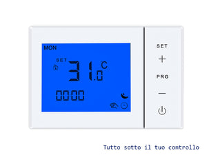 Conotermostato Termostato Con Display LCD Tasti Touch Rettangolare Standard 503 Programma Settimanale Per Caldaia A Gas Alimentato Con 2 Batterie AA