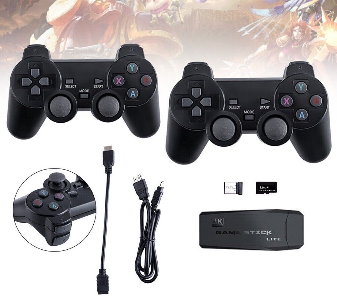 Console videogiochi 2 Giocatori Joystick 10000+ giochi game stick lite 4k 2