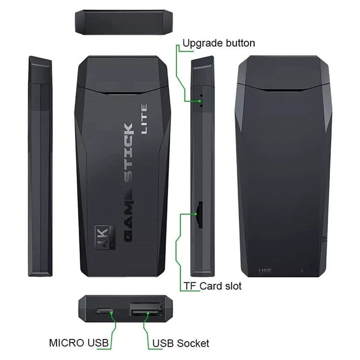 Console videogiochi 2 Giocatori Joystick 10000+ giochi game stick lite 4k 2